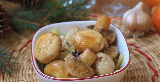Очень быстрые маринованные шампиньоны