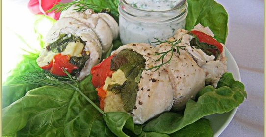 Паровые рулетики из курицы Мозаика