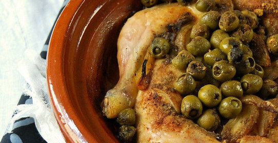 Куриные ножки с оливками