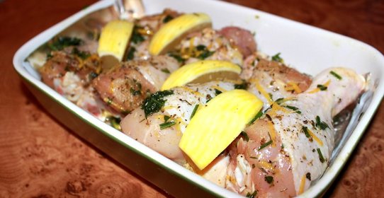 Куриные ножки, запеченные с лимоном