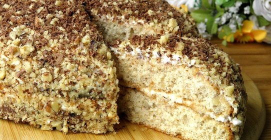 Бисквитный медовик без масла