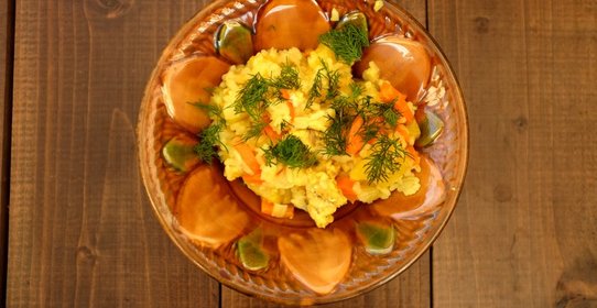 Курица с тыквой и рисом