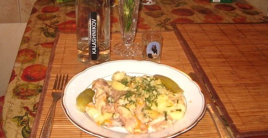 Курица с картошкой в скороварке