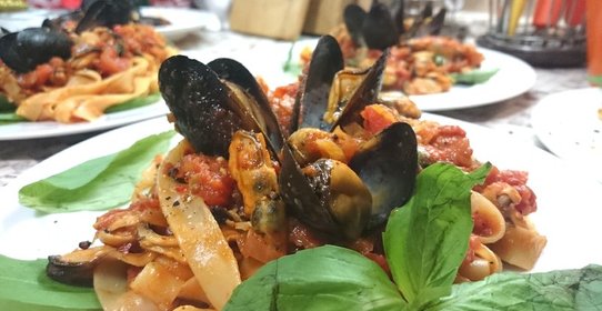 Паста с мидиями