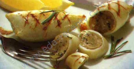 Фаршированные кальмары в духовке