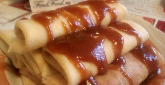 Блинчики с карамельно-банановой начинкой