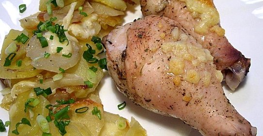Куриные ножки с картофелем