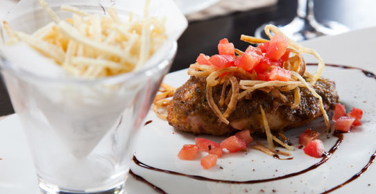 Куриное филе под тапенадом карри