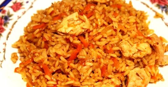 Вкусный плов с курицей