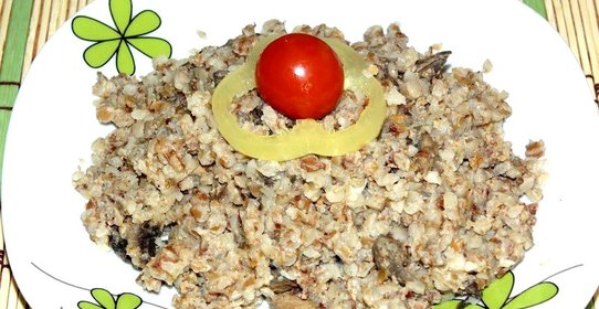 Гречка запеченная с грибами