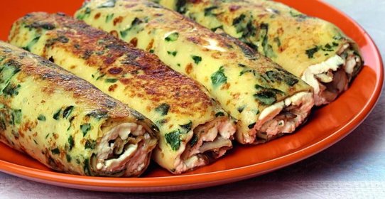 Блинчики на пиве с грибами