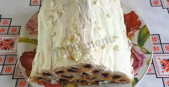 Торт Дрова под снегом