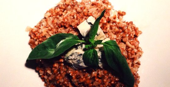 Гречка а‑ля ризотто с горгонзолой