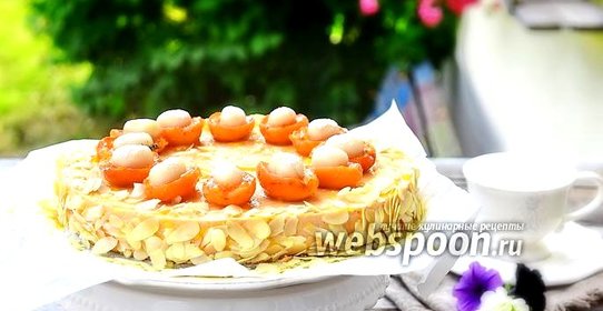 Филадельфия-абрикосовый торт с марципаном