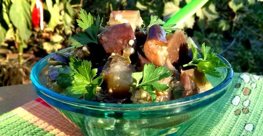 Малосольные баклажаны с чесноком