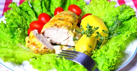 Курица со сливками в духовке