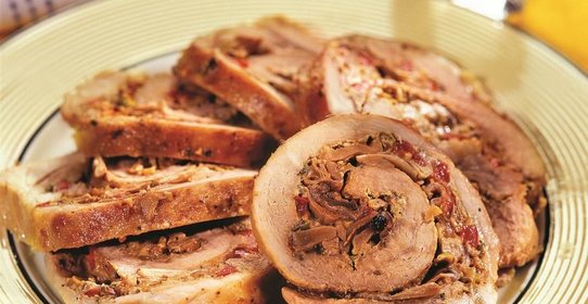 Свиной рулет с грибами