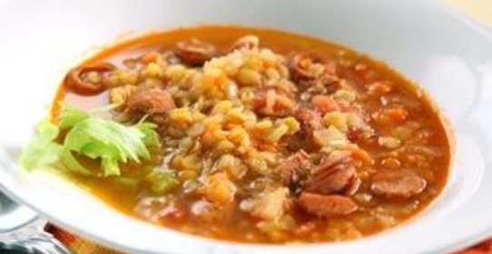 Чечевичная похлебка с сосисками