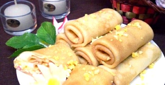 Блинчики с крабовыми палочками