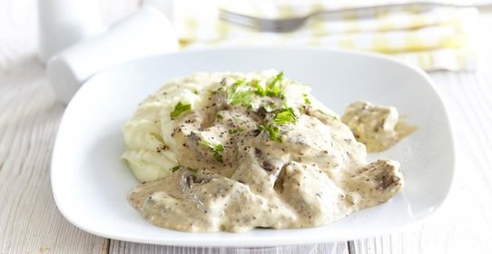 Говяжья печёнка с горчичным соусом
