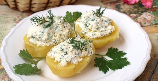 Картофель с творогом