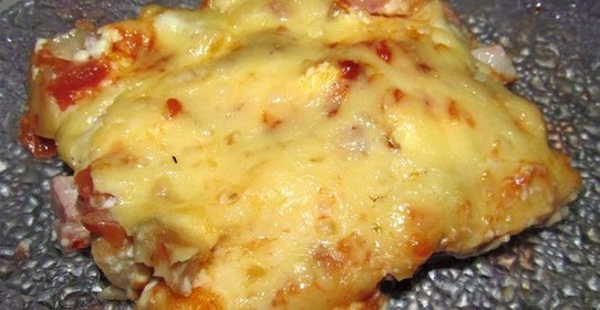 Пицца домашняя с грибами