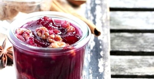 Варенье из слив с грецкими орехами