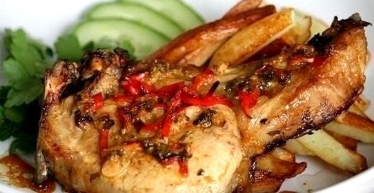 Свиная корейка в имбирном маринаде