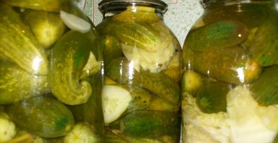 Маринованные огурчики с капусткой