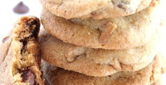 Сливочно-арахисовое печенье с ирисками