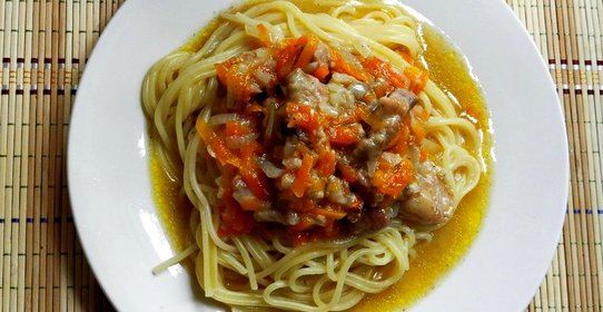 Свиной гуляш в мультиварке