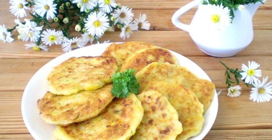 Оладьи из тыквы и кабачков