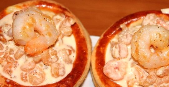 Волованы с начинкой из креветок