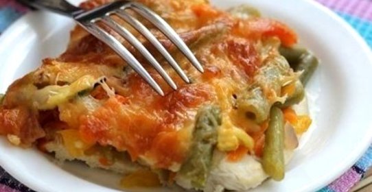 Курица с замороженными овощами