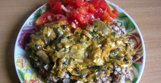 Гречка с грибами