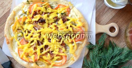 Пицца с кальмаром и осьминогом