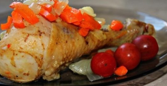 Курица с овощами в микроволновке