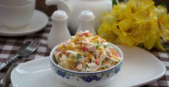 Салат из крабовых палочек без риса