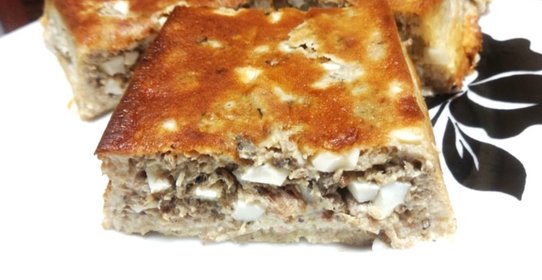 Пирог с рыбной консервой