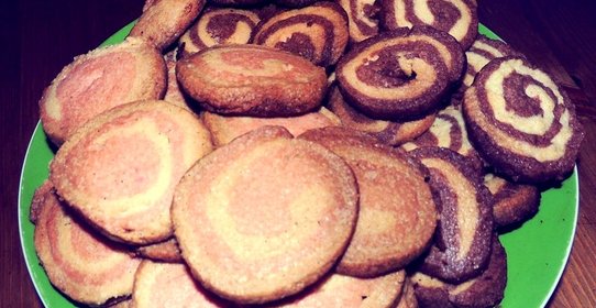 Двухцветное песочное печенье