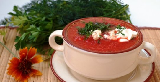 Крем-борщ из яблок и свеклы