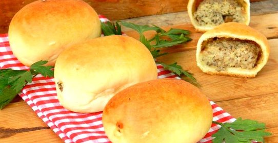 Пирожки с картошкой и печенью печёные