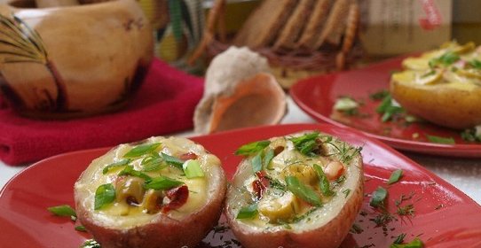 Картофельная брускетта по-средиземноморски