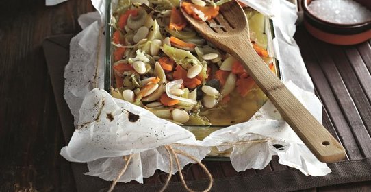 Овощное ирландское рагу с фасолью