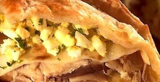 Курник из кефирного теста