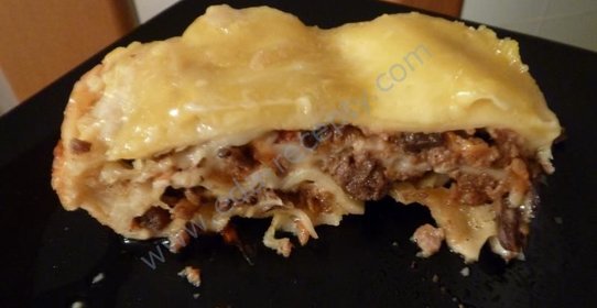 Лазанья с фаршем и грибами