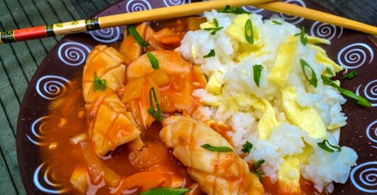 Кальмары в кисло-сладком соусе