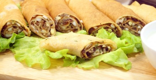 Блины с грибной начинкой