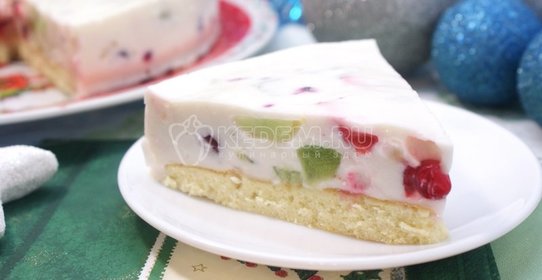 Торт «Самоцветы в снегу»