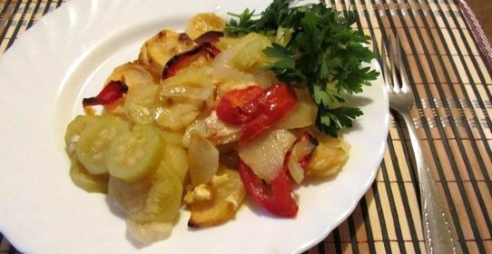 Овощи запеченные с картофелем